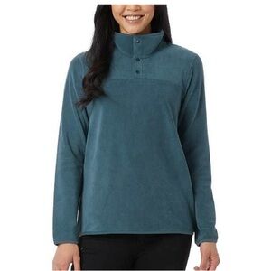 32 Degrees Green Polo Sweatshirt Relaxed Fit